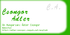 csongor adler business card